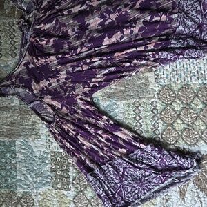 Free People Purple Floral  Top
